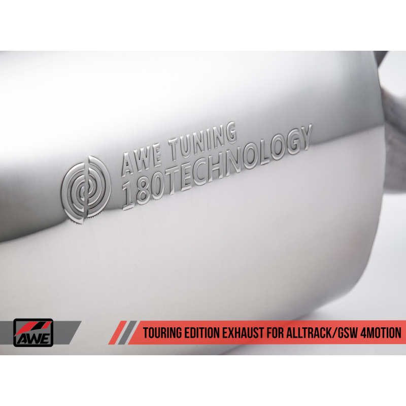 AWE Tuning VW MK7 Golf Alltrack/Sportwagen 4Motion Touring Edition Exhaust - Polished Silver Tips