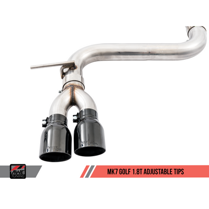 AWE Tuning VW MK7 Golf 1.8T Track Edition Exhaust w/Diamond Black Tips (90mm)