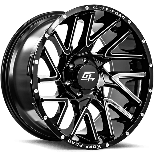 GT Off-Road Aggression Gloss Black Milled Gloss Black Milled 22x12 -44 8x180mm 125.2mm