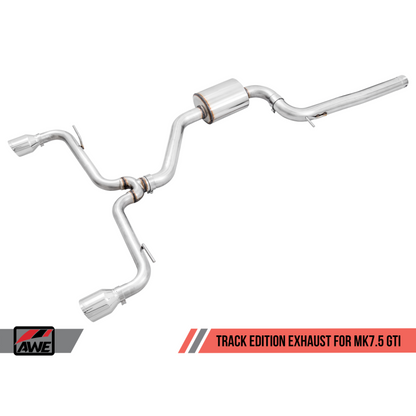 AWE Tuning Volkswagen GTI MK7.5 2.0T Track Edition Exhaust w/Chrome Silver Tips 102mm
