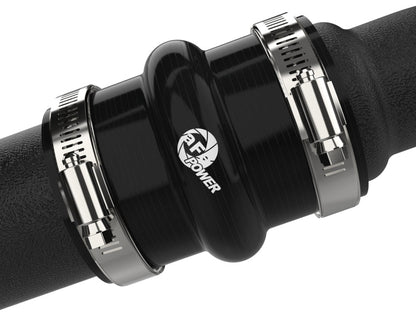 aFe BladeRunner 2in to 2-1/2in Aluminum Hot Charge Pipe Black Ford F-150 24-26 V6-2.7L (tt)