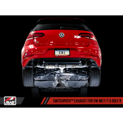 AWE Tuning Volkswagen Golf R MK7 SwitchPath Exhaust w/Diamond Black Tips 102mm