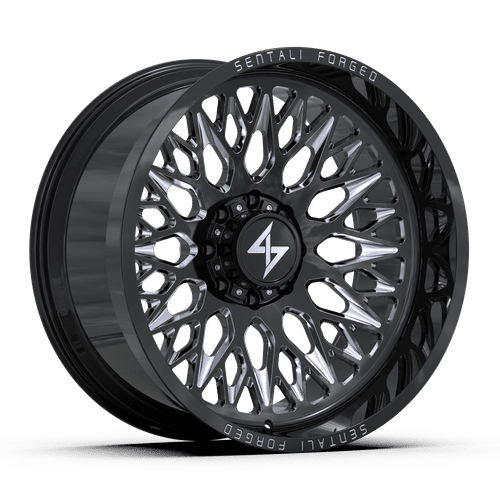Sentali Forged SF6BM Gloss Black Milled 28x16 -99 6x135mm 87.1mm
