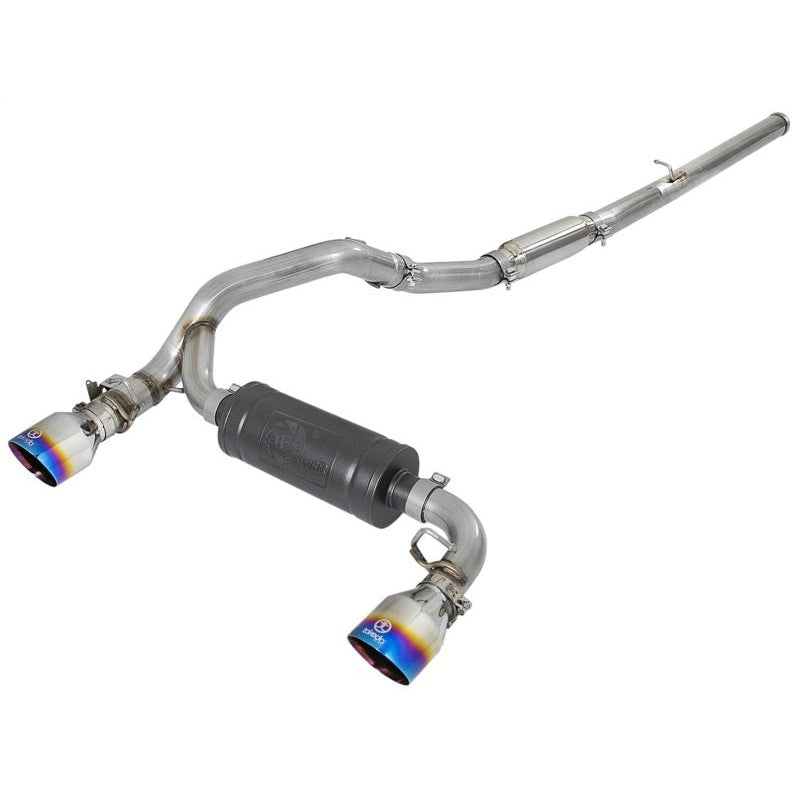 aFe Takeda 3in 304 SS Cat-Back Exhaust System w/ Blue Flame Tip 16-18 Ford Focus RS I4-2.3L (t)