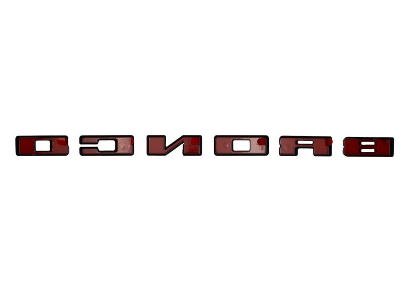 Ford Racing 2021+ Bronco Grille Lettering Overlay Kit - Black