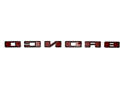 Ford Racing 2021+ Bronco Grille Lettering Overlay Kit - Black