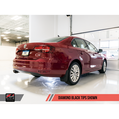 AWE Tuning Mk6 GLI 2.0T - Mk6 Jetta 1.8T Track Edition Exhaust - Diamond Black Tips