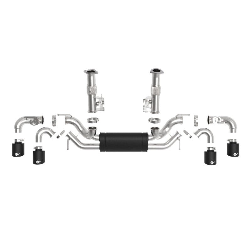aFe MACH Force-Xp 3in to 2-1/2in 304SS Cat-Back 2020 Chevy Corvette (C8) 6.2L - Black Tip