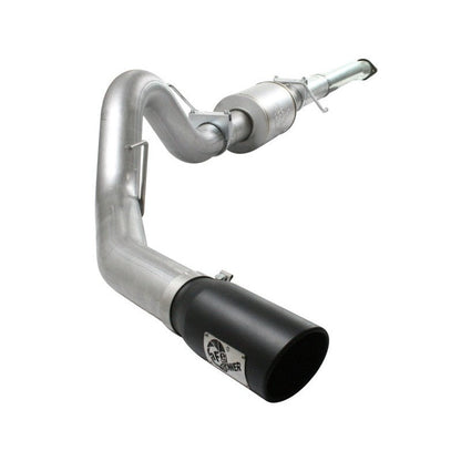 aFe Atlas Exhaust 4in Aluminized Cat-Back w/ 304 SS Black Tip 11-13 Ford F-150 EcoBoost V6 3.5L (tt)