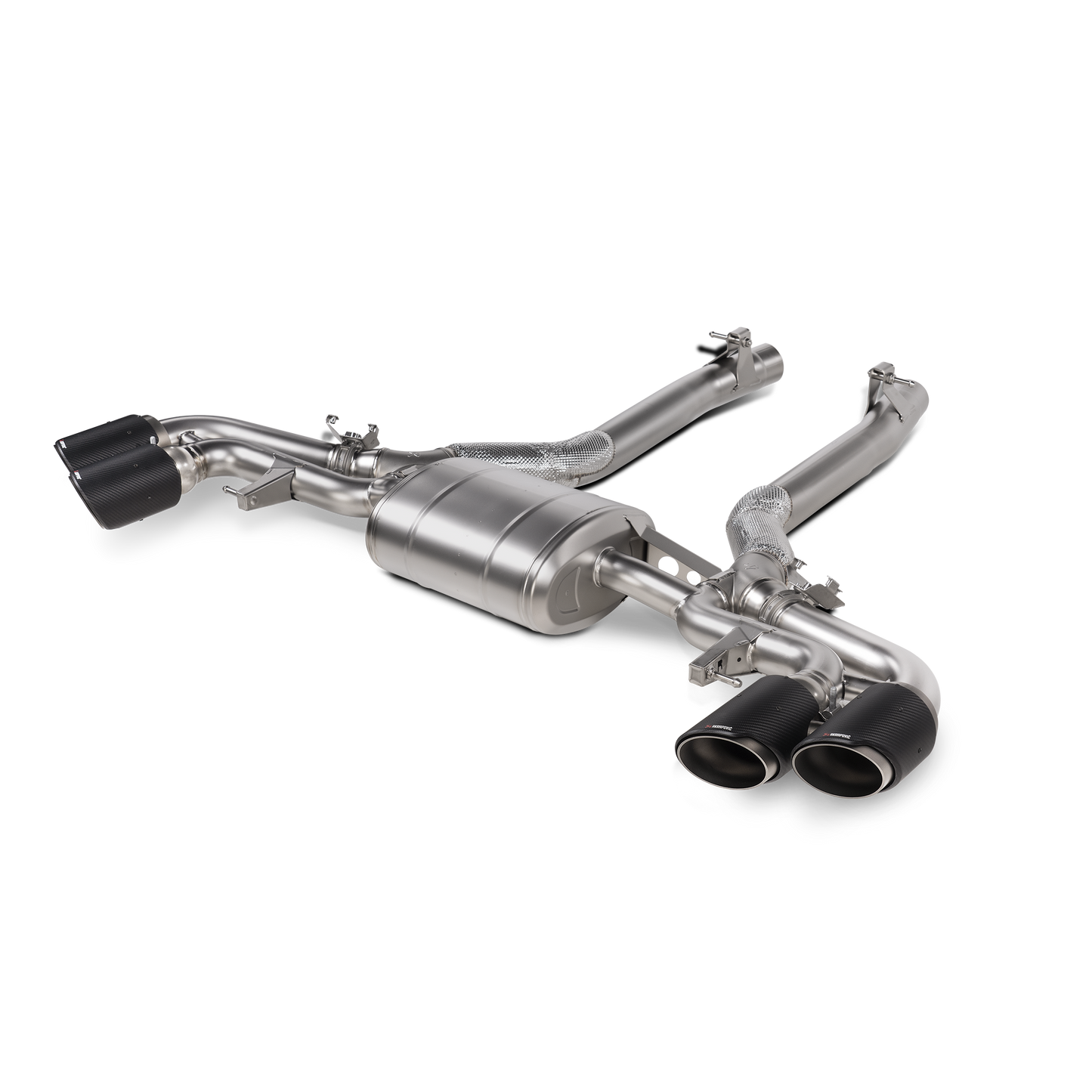 Akrapovič Slip-On Line Exhaust (Titanium) w/Carbon Tips - 2020-2023 BMW X5M/X6M (F95/F96)