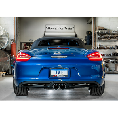 AWE Tuning Porsche 981 Performance Exhaust System - w/Diamond Black Tips