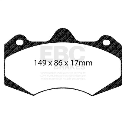 EBC 01-04 Aston Martin Vanquish 5.9 (AP Caliper) Bluestuff Front Brake Pads
