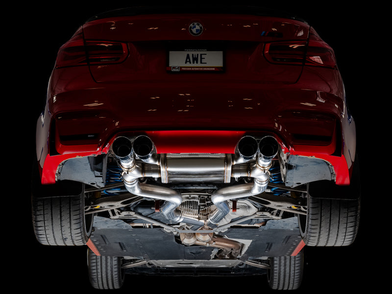 AWE Tuning BMW F8X M3/M4 SwitchPath Cat-Back Exhaust - Diamond Black Tips