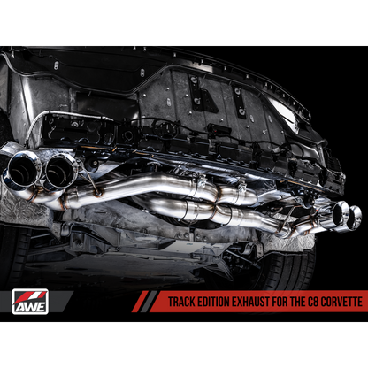 AWE Tuning 2020 Chevrolet Corvette (C8) Track Edition Exhaust - Quad Diamond Black Tips