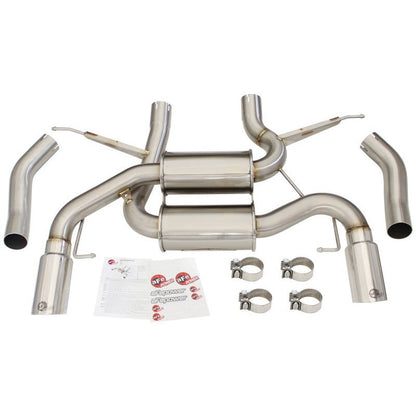 aFe MACHForce XP 2.5in Axle Back Stainless Exhaust w/ Polished Tips 07-13 BMW 335i 3.0L L6 (E90/92)