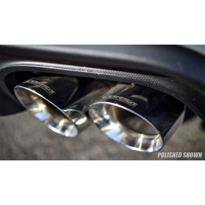Corsa 2018+ Ford Mustang GT Fastback 5.0L 3in Cat-Back System Dual Rear Exit w/ 4in Gunmetal Tips