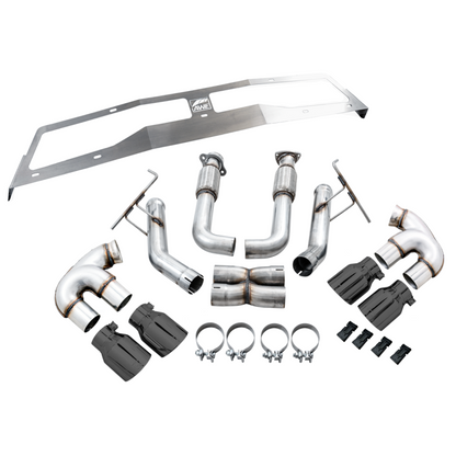 AWE Tuning 2020 Chevrolet Corvette (C8) Track Edition Exhaust - Quad Diamond Black Tips