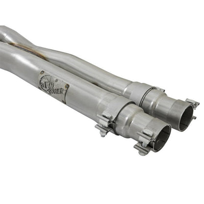 aFe MACHForce XP 3in 304 SS Cat-Back Exhausts w/ Polished Tips 15-17 Ford Mustang GT V8-5.0L/V6-3.7L