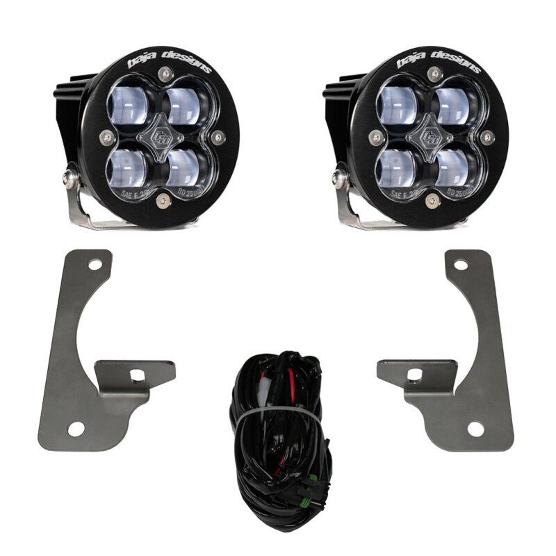 Baja Designs 07 - 09 Wrangler JK w/Premium Bumper Squadron R SAE Fog Pocket Kit - Clear - Light Bars & Cubes - Baja Designs