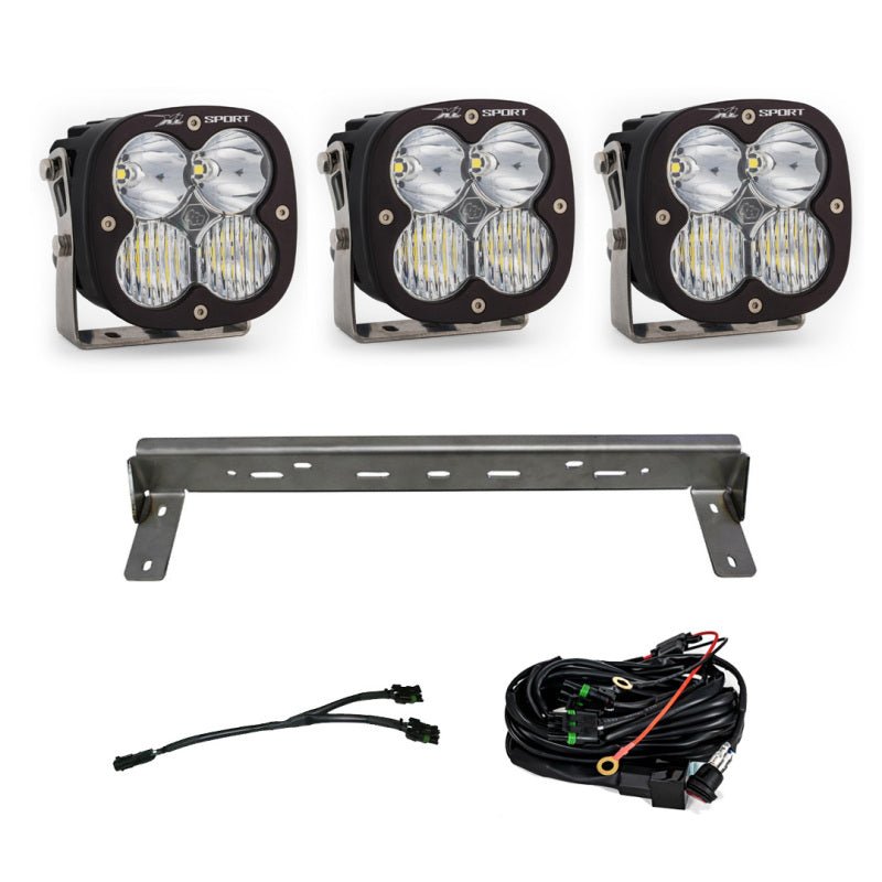Baja Designs 15 - 19 Chevy Silverado 2500/3500HD XL Sport LED Bumper Kit (Driving/Spot/Wide Cornering) - Light Bars & Cubes - Baja Designs