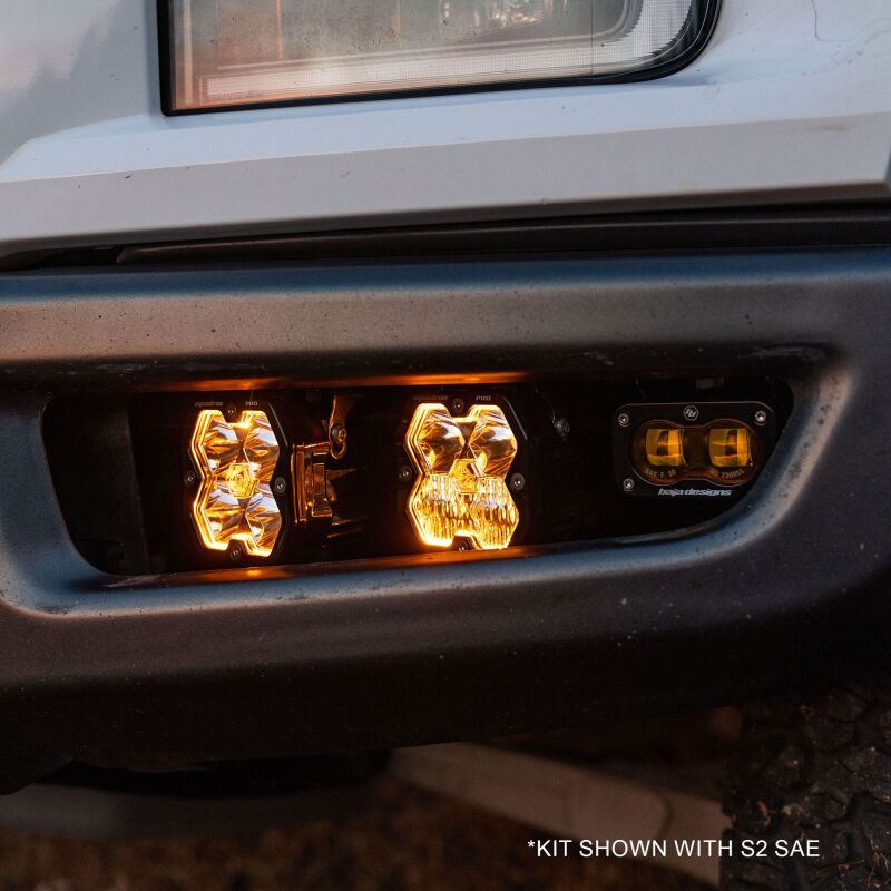 Baja Designs 17 - 20 Ford Raptor Squadron Sport 2.0/S2 Fog Pocket Kit (Multi Patterns) - Clear - Fog Lights - Baja Designs