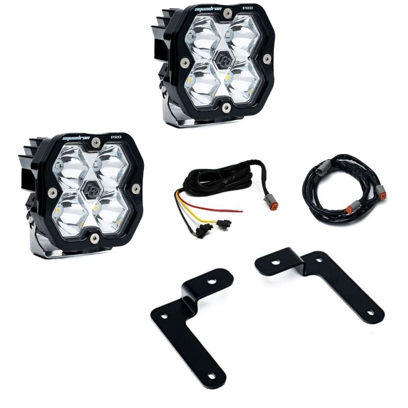 Baja Designs 18 - 25 Jeep JL/JT / 20 - 25 Gladiator Squadron Pro 2.0 A - Pillar Pro Kit UP (Spot) - Clear - Light Bars & Cubes - Baja Designs