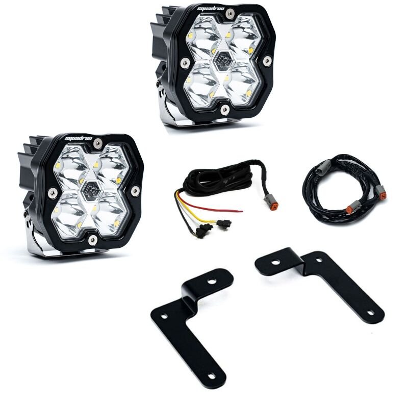 Baja Designs 18 - 25 Jeep JL/JT / 20 - 25 Gladiator Squadron Spt 2.0 A - Pillar SPTSMN w/UP (Spot) - Clear - Light Bars & Cubes - Baja Designs