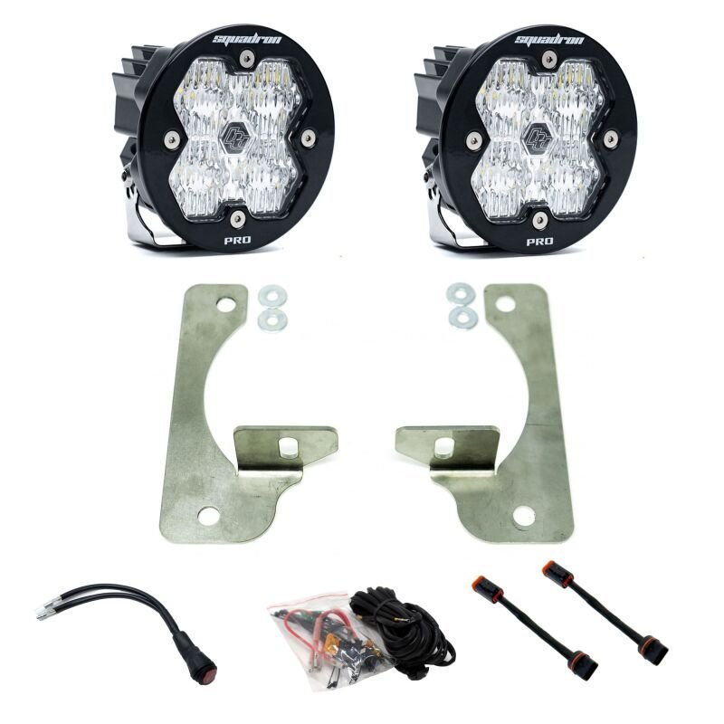 Baja Designs 18 - 25 JL/JT / 20 - 25 Gladiator Squadron - R Sport 2.0 Fog Kit OE Rubicon Bumper (WC) - Clear - Fog Lights - Baja Designs