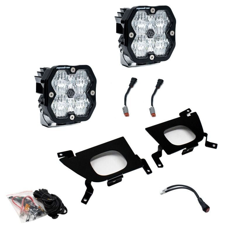 Baja Designs 19 - 22 Chevy 1500 / 20 - 22 2500/3500 Squadron Sport 2.0 Fog Pocket Kit (WC) - Clear - Fog Lights - Baja Designs