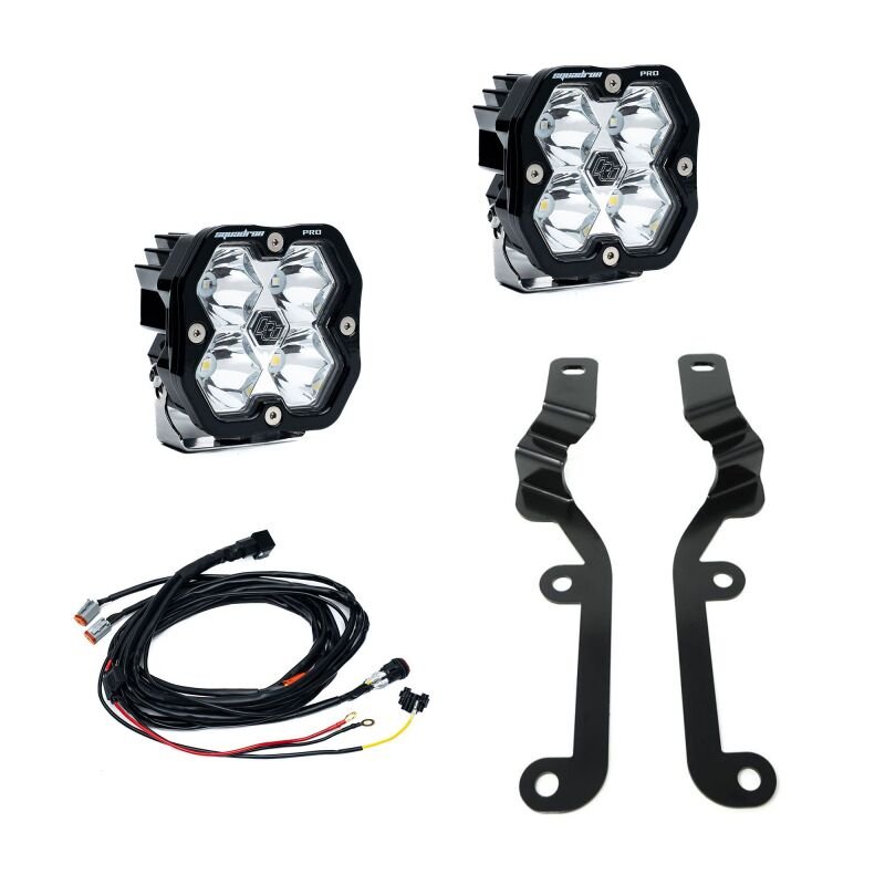 Baja Designs 19 - 24 Chevy Silverado 1500 Squadron Pro 2.0 A - Pillar Kit (Spot) - Clear - Light Bars & Cubes - Baja Designs