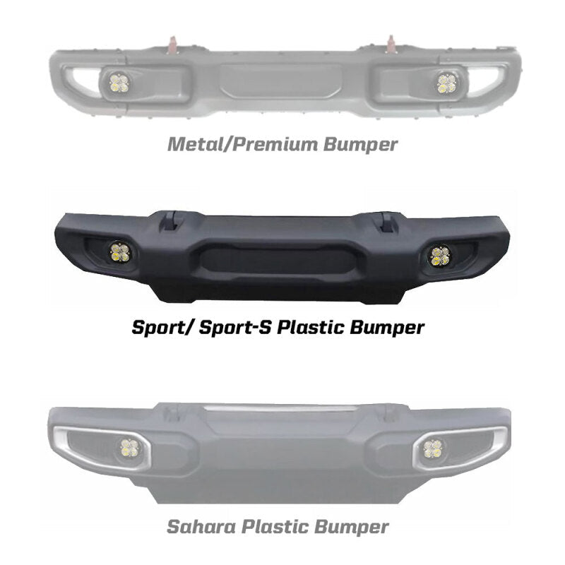 Baja Designs 2018 Wrangler JL Squadron Pro Series Fog Pocket Kit - Fog Lights - Baja Designs