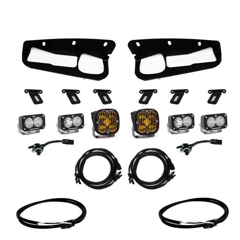 Baja Designs 2021+ Ford Bronco Amber SAE Fog Pocket Kit w/Upfitter - Fog Lights - Baja Designs