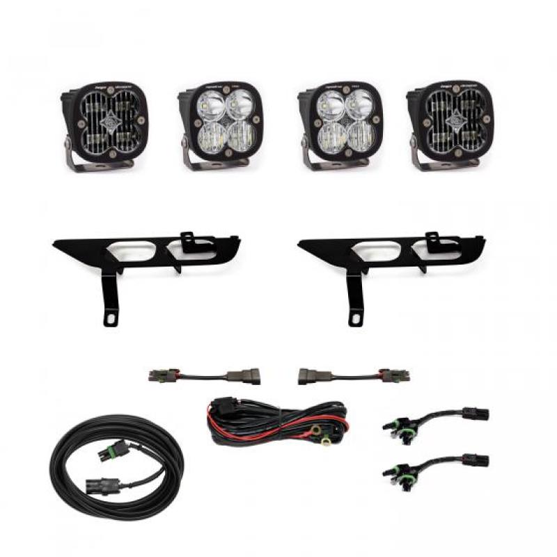 Baja Designs 2021+ Ford F150 Fog Pocket Kit SAE Clear Squadron Pro DC - Light Bars & Cubes - Baja Designs