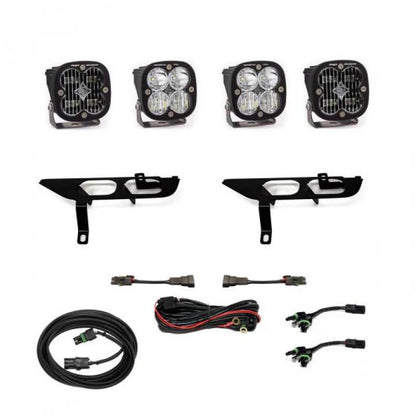 Baja Designs 2021+ Ford F150 Fog Pocket Kit SAE Clear Squadron Pro DC - Light Bars & Cubes - Baja Designs