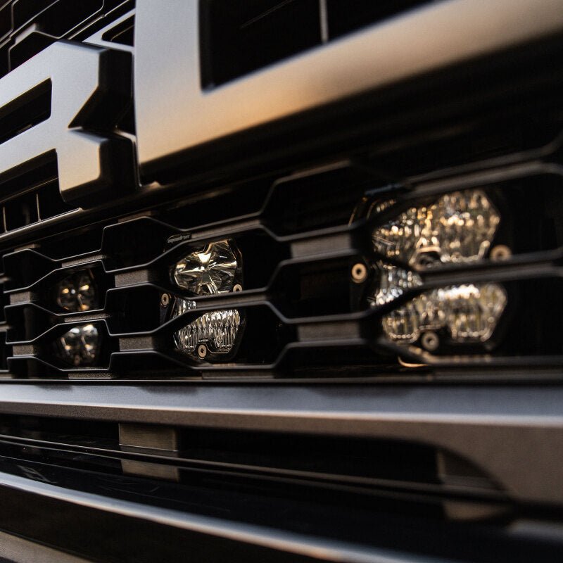 Baja Designs 2021+ Ford Raptor (Incl. 2024 R/37) Squadron Sport 2.0 Behind Grille Kit (MP) - Clear - Light Bars & Cubes - Baja Designs