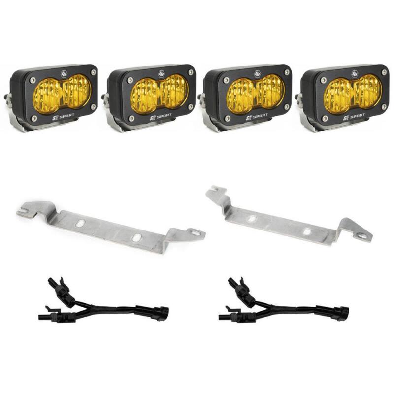 Baja Designs 2022+ Toyota Tundra S2 Sport Fog Pocket Kit - Baja Amber - Fog Lights - Baja Designs