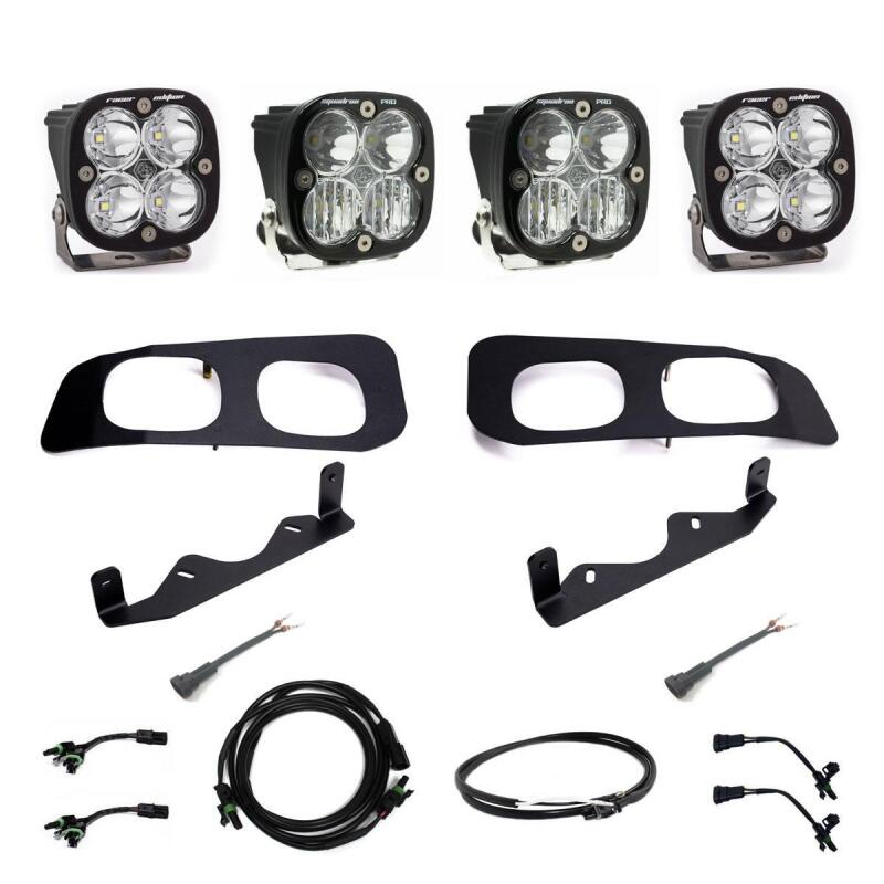 Baja Designs 2023+ Ford F - 250/350 Squadron Racer/Pro Unlimited Dual Fog Pocket Light Kit w/ Upfitter - Fog Lights - Baja Designs