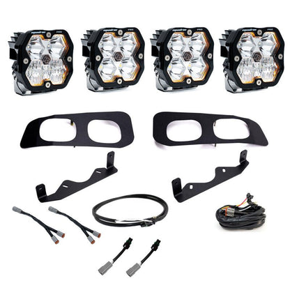 Baja Designs 2023+ Ford SD Squardon Pro 2.0 Dual Fog Pocket Kit Upfitter (Multi Patterns) - Clear - Fog Lights - Baja Designs
