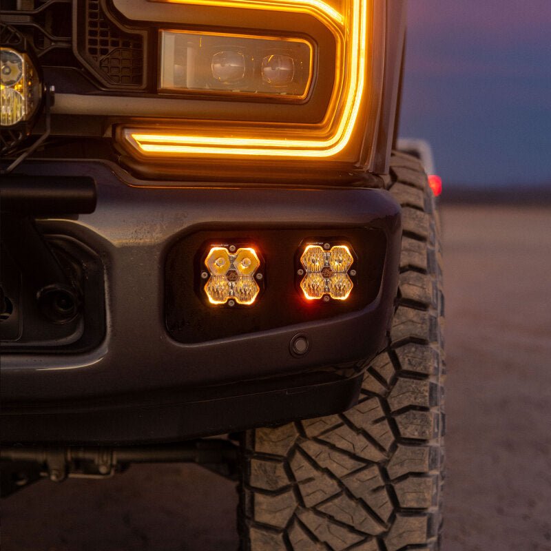 Baja Designs 2023+ Ford SD Squardon Pro 2.0 Dual Fog Pocket Kit Upfitter (Multi Patterns) - Clear - Fog Lights - Baja Designs
