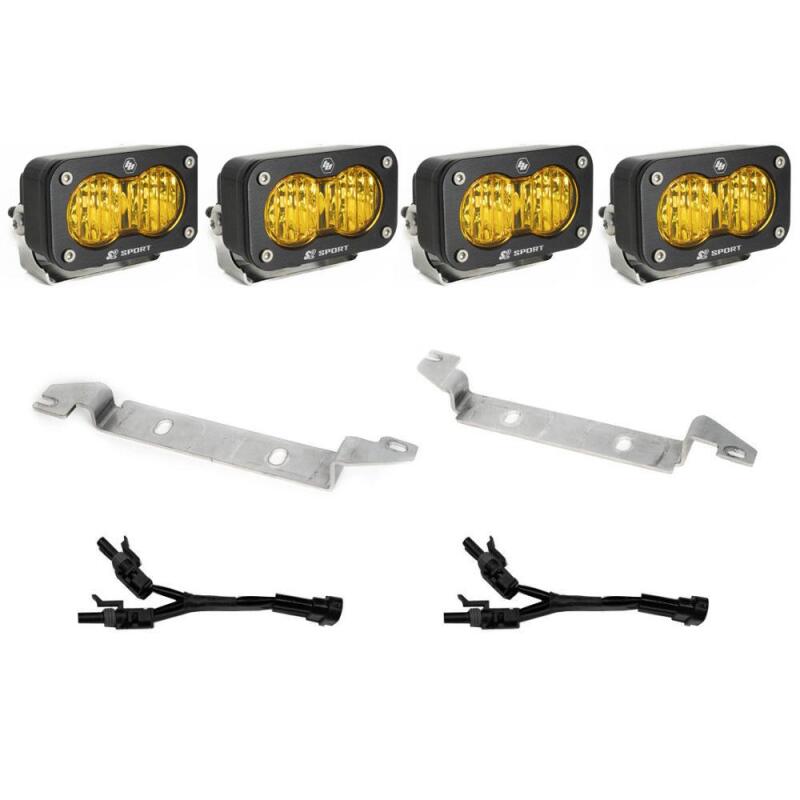 Baja Designs 2024+ Toyota Tacoma S2 Sport Dual Fog Pocket Light Kit - Baja Amber - Fog Lights - Baja Designs