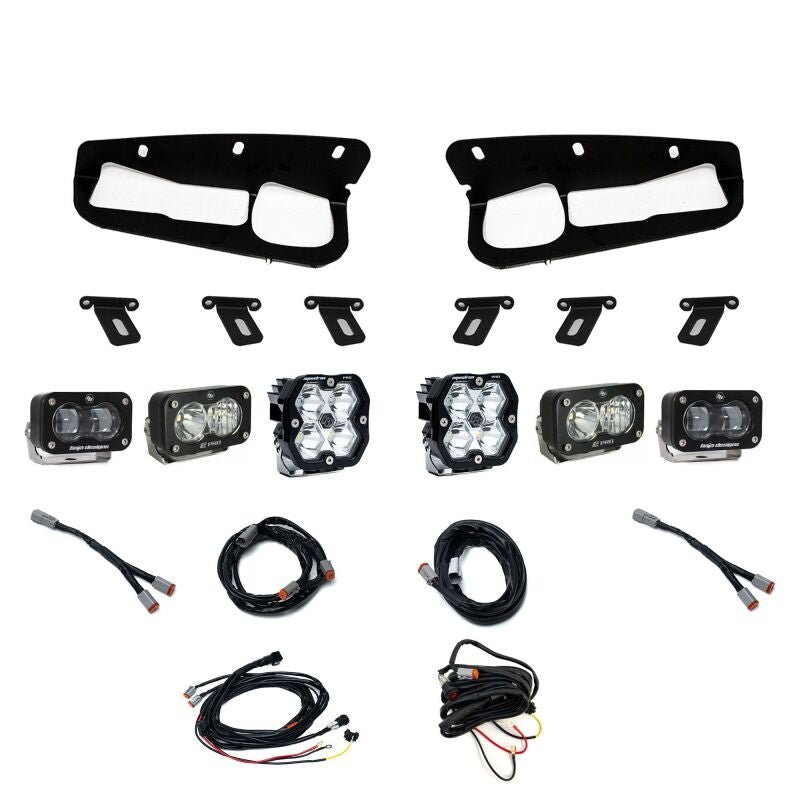 Baja Designs 21 - 25 Ford Bronco Squadron 2.0 Pro (Spot) / S2 SAE / S2 Pro D/C FPK Steel Bumper - Clear - Light Bars & Cubes - Baja Designs