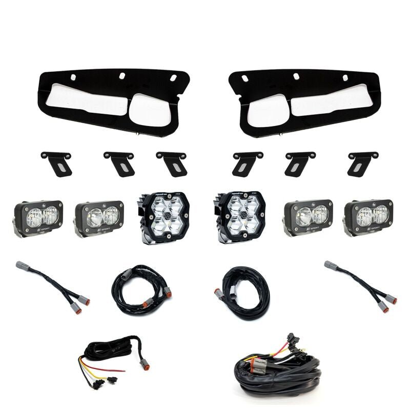 Baja Designs 21 - 25 Ford Bronco Squadron 2.0 Pro (Spot) / S2 Sport D/C W/C FPK Steel Bmpr w/UP - Clear - Light Bars & Cubes - Baja Designs