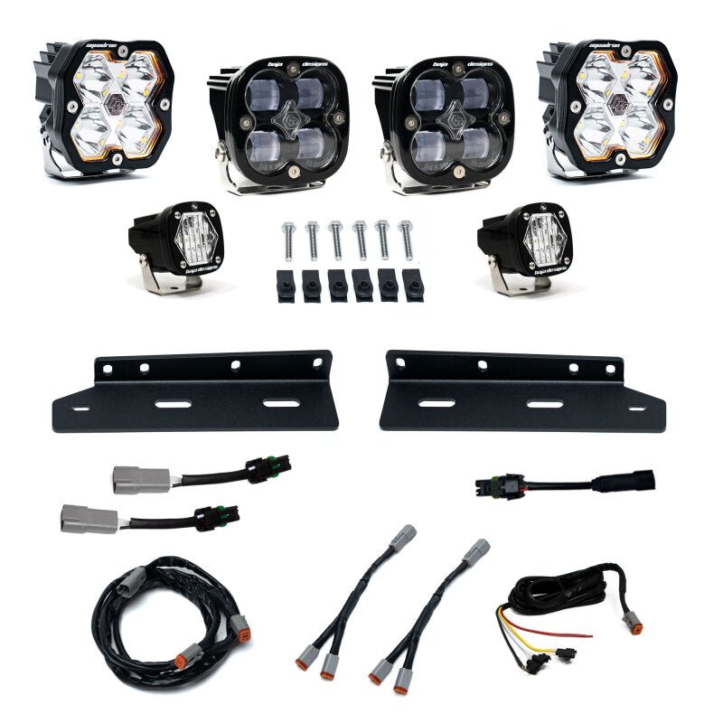 Baja Designs 21 - 25 Ford Raptor Squadron 2.0 Sport/S1 Fog Pocket Kit (Squadron SAE Fog) - Clear - Fog Lights - Baja Designs