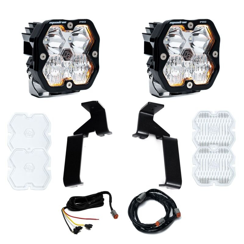 Baja Designs 21 - 25 Ford Raptor Squadron Pro 2.0 A - Pillar Kit (Driving/Combo) - Clear - Light Bars & Cubes - Baja Designs