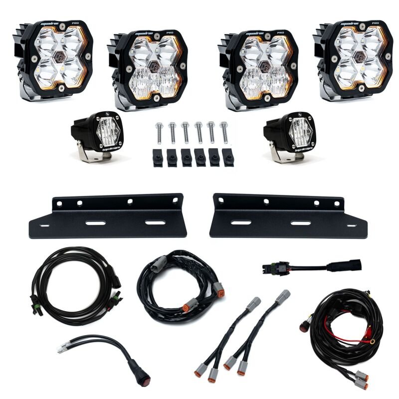 Baja Designs 21 - 25 Ford Raptor Squadron Pro 2.0/S1 Fog Pocket Kit (Multi Patterns) - Clear - Fog Lights - Baja Designs