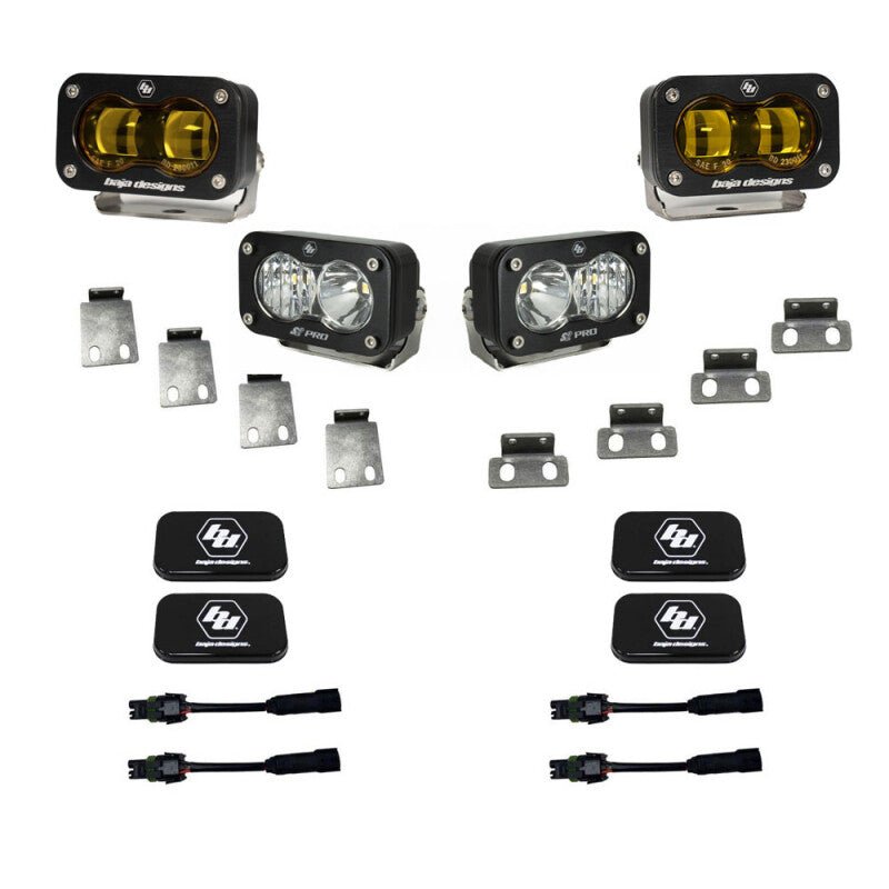 Baja Designs 21+ Ford Raptor / 22+ Bronco S2 SAE Pro Fog Pocket Light Kit - Fog Lights - Baja Designs