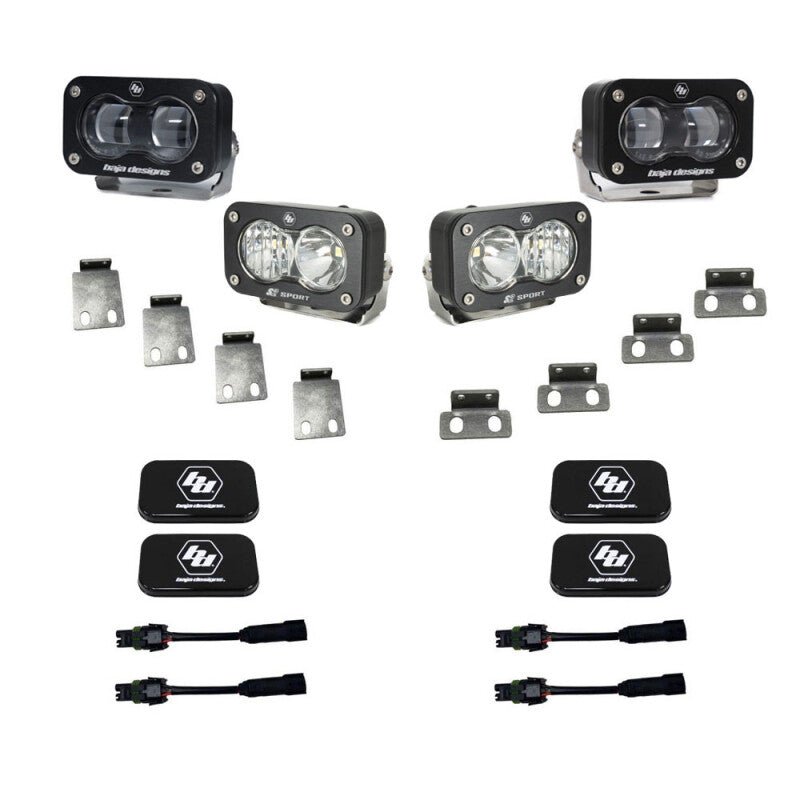 Baja Designs 21+ Ford Raptor/Bronco S2 SAE Pro Fog Pocket Light Kit - Fog Lights - Baja Designs