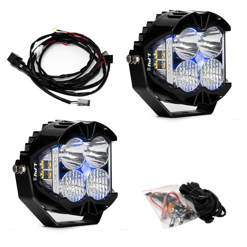 Baja Designs LP4 Pro Driving/Combo LED - Blue Backlight (Pair) - Light Bars & Cubes - Baja Designs
