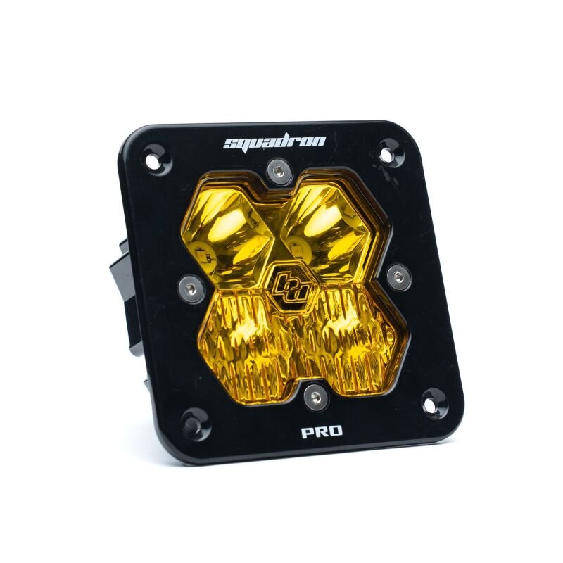 Baja Designs Squadron 2.0 Pro LED Driving Flush Mount (Single Light) - Baja Amber - Light Bars & Cubes - Baja Designs