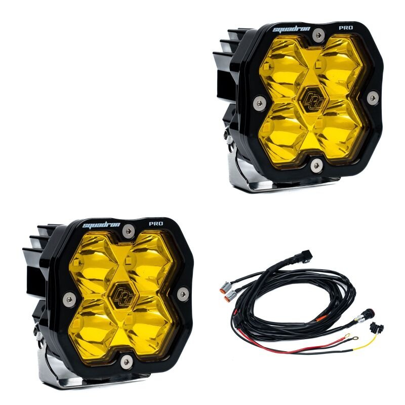 Baja Designs Squadron 2.0 Pro LED Spot (Pair) - Baja Amber - Light Bars & Cubes - Baja Designs